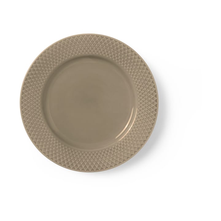 Rhombe Earth lunch plate Ø23 cm - Clay - Lyngby Porcelæn