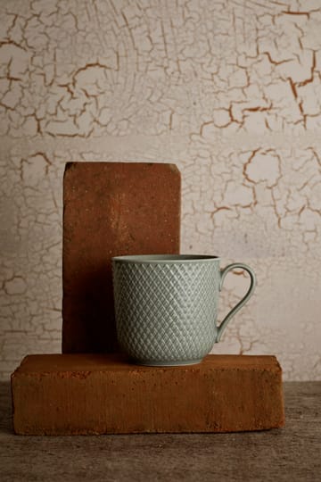 Rhombe Earth mug 39 cl - Moss - Lyngby Porcelæn