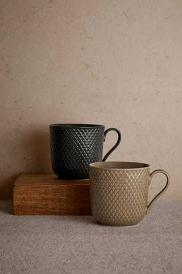 Rhombe Earth mug 39 cl - Slate - Lyngby Porcelæn