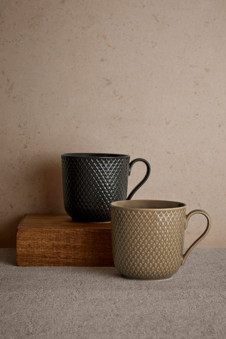 Rhombe Earth mug 39 cl, Slate Lyngby Porcelæn