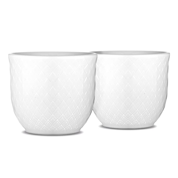 Rhombe egg cup. 2-pack, white Lyngby Porcelæn