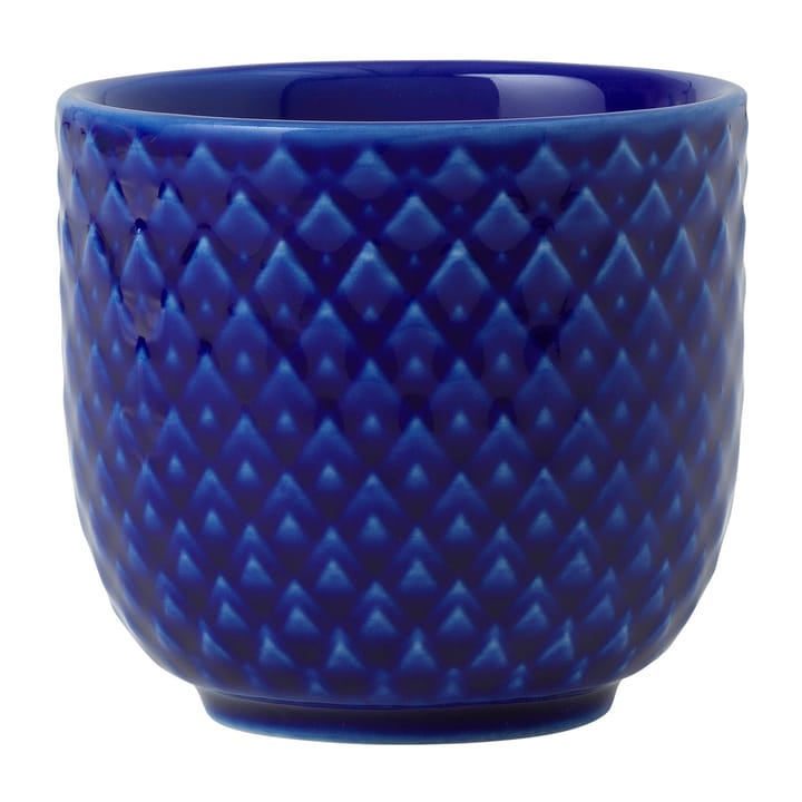 Rhombe egg cup Ø5 cm, Dark blue Lyngby Porcelæn