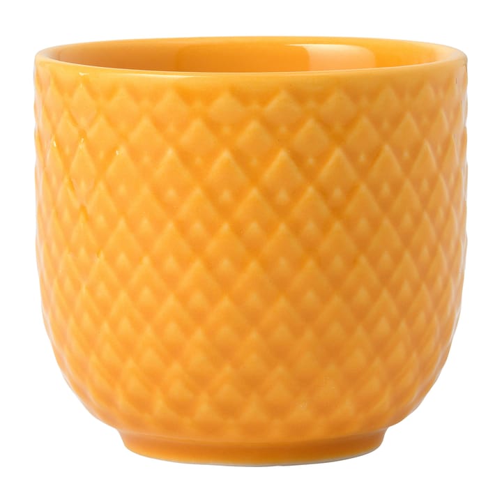 Rhombe egg cup Ø5 cm, Yellow Lyngby Porcelæn