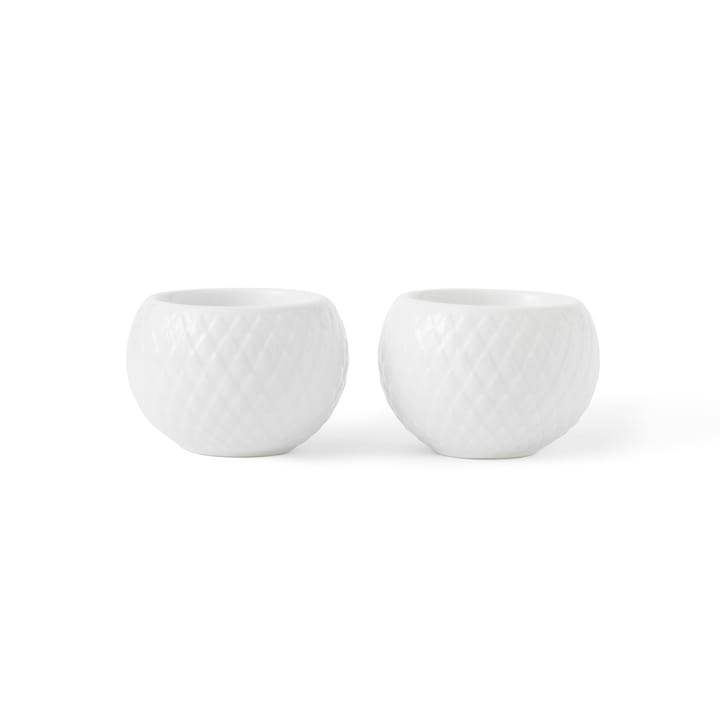 Rhombe lantern Ø6.5 cm 2-pack, White Lyngby Porcelæn