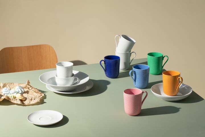 Rhombe mug with handle 33 cl, Green Lyngby Porcelæn