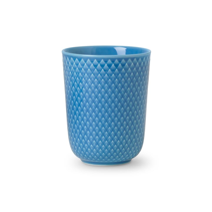 Rhombe mug without handle 33 cl, blue Lyngby Porcelæn