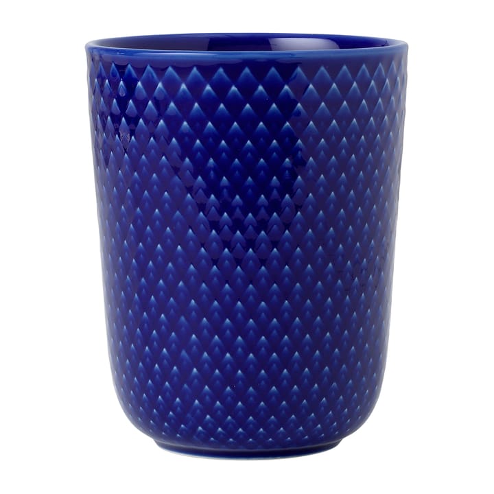 Rhombe mug without handle 33 cl, Dark blue Lyngby Porcelæn