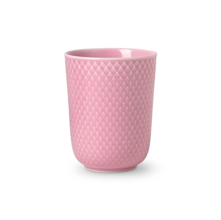 Rhombe mug without handle 33 cl, pink Lyngby Porcelæn