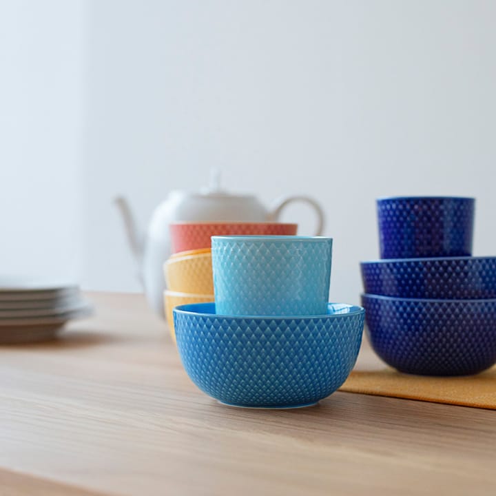 Rhombe mug without handle 33 cl, Turquoise Lyngby Porcelæn