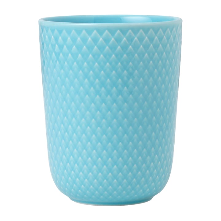 Rhombe mug without handle 33 cl, Turquoise Lyngby Porcelæn