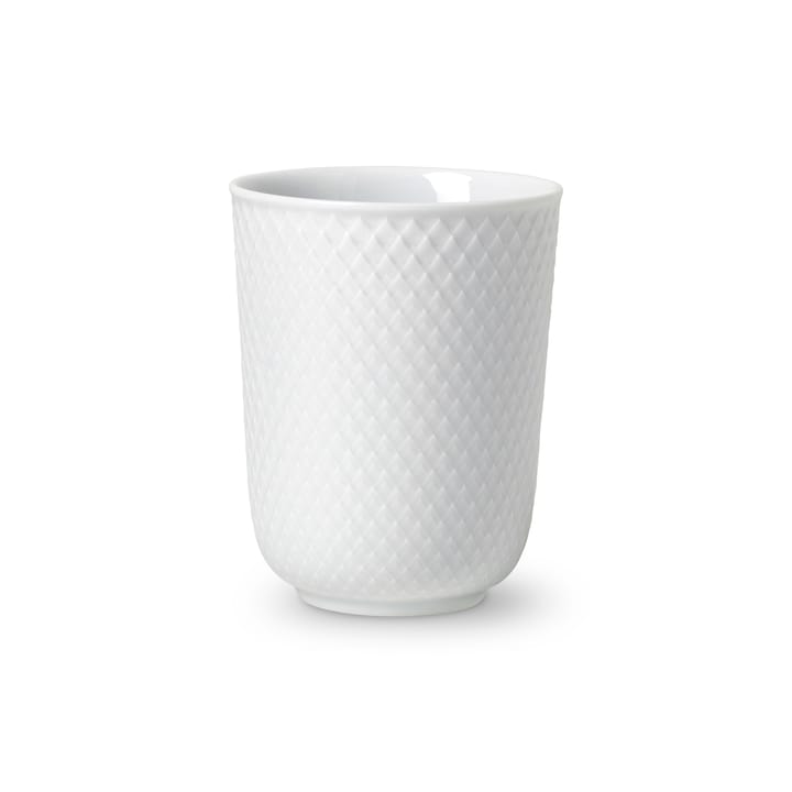 Rhombe mug without handle 33 cl, white Lyngby Porcelæn