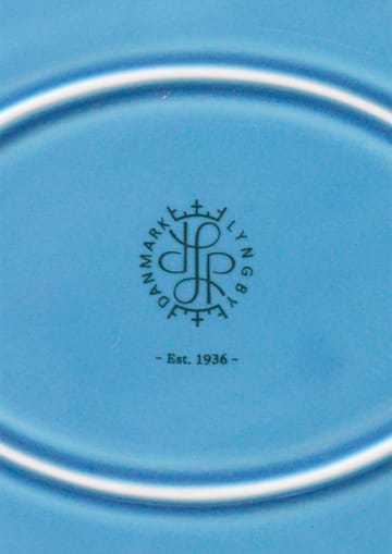 Rhombe oval serving plate 21.5x28.5 cm - Blue - Lyngby Porcelæn