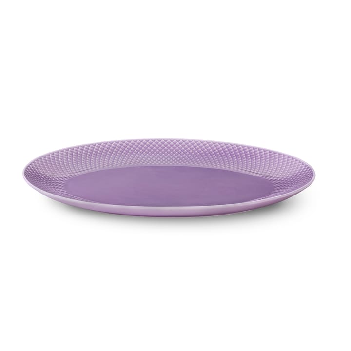 Rhombe oval serving saucer 35x26,5 cm, light purple Lyngby Porcelæn