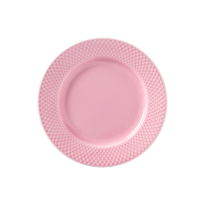 Rhombe plate pink - 21 cm - Lyngby Porcelæn