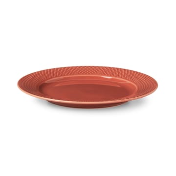 Rhombe plate terracotta - 23 cm - Lyngby Porcelæn