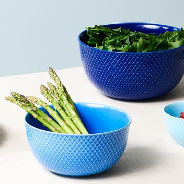 Rhombe serving bowl Ø 17.5 cm - blue - Lyngby Porcelæn