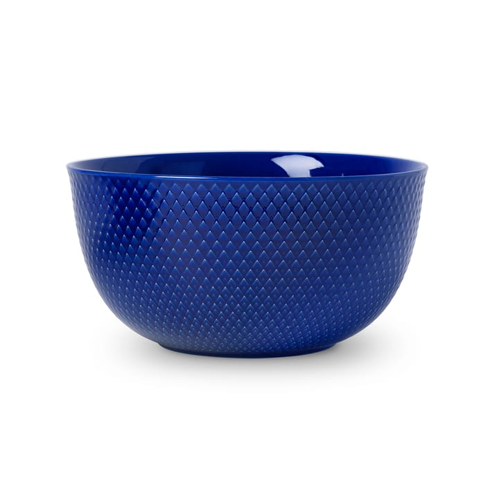 Rhombe serving bowl Ø 22 cm, dark blue Lyngby Porcelæn