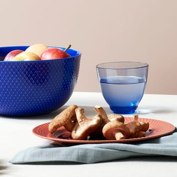 Rhombe serving bowl Ø 22 cm - dark blue - Lyngby Porcelæn