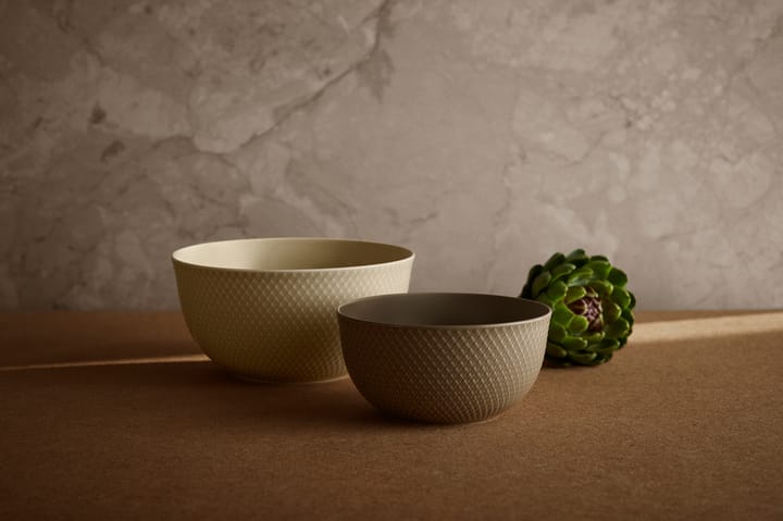 Rhombe serving bowl Ø22 cm, Marble Lyngby Porcelæn