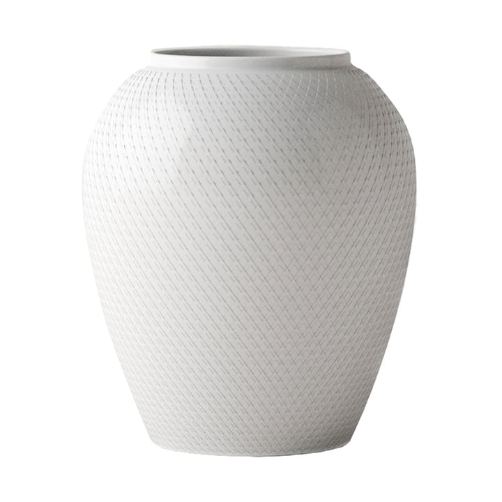 Rhombe vase Ø21.5 cm, White Lyngby Porcelæn