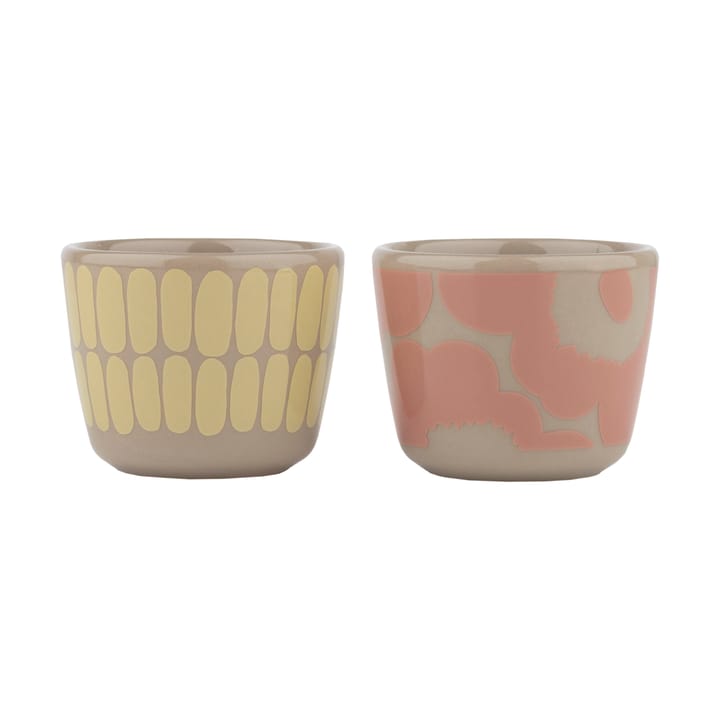 Alku & Unikko egg cup 2 pieces, Terra-powder-yellow Marimekko