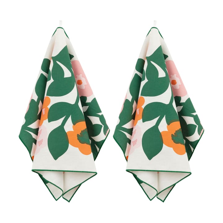 Green green kitchen towel 47x70 cm 2-pack - Green-orange - Marimekko