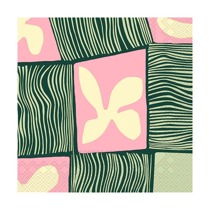 Heights napkin 33x33 cm 20-pack - Rose-Green - Marimekko