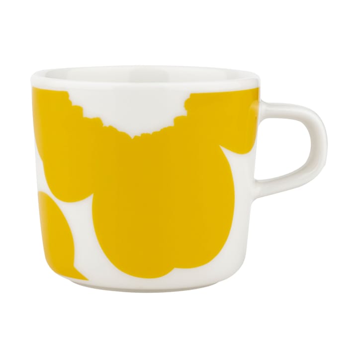 Iso Unikko coffee cup 20 cl, White-spring yellow Marimekko