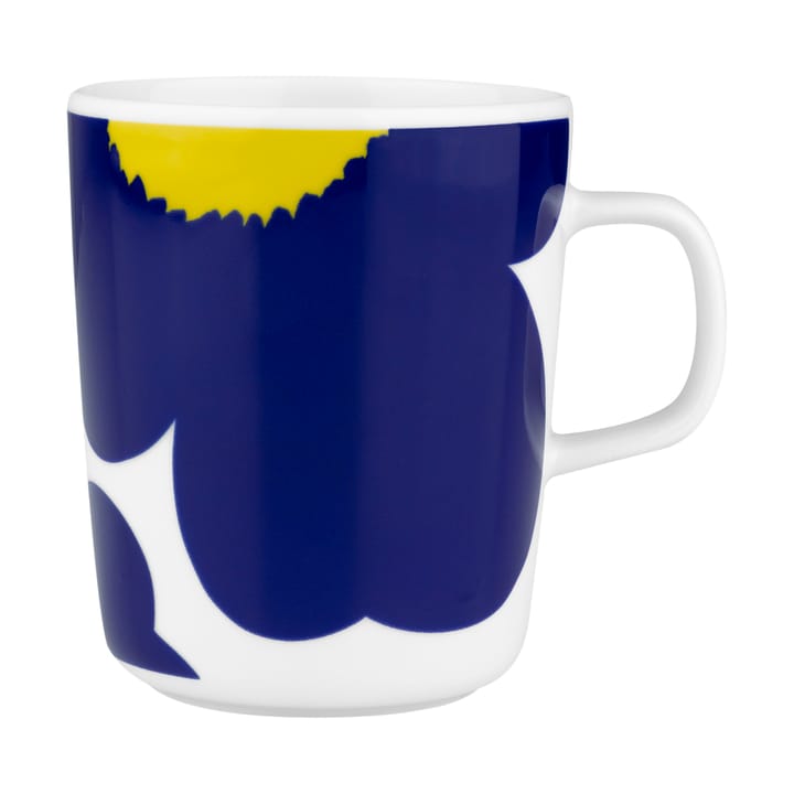 Iso Unikko mug 25 cl, White-d. blue-yellow Marimekko