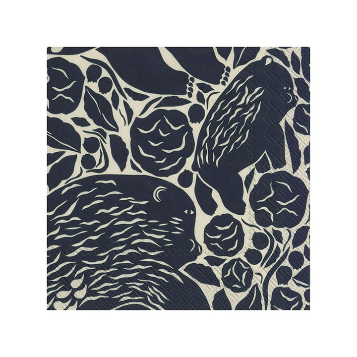 Karhuemo napkin 20-pack, Linen-Black Marimekko