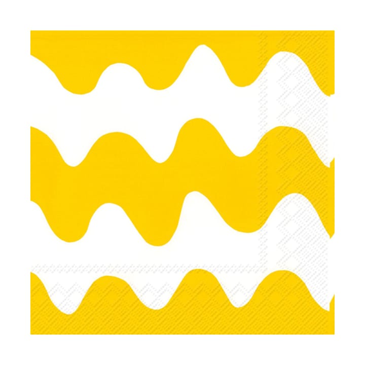 Lokki napkin 33x33 cm 20-pack - Light yellow - Marimekko