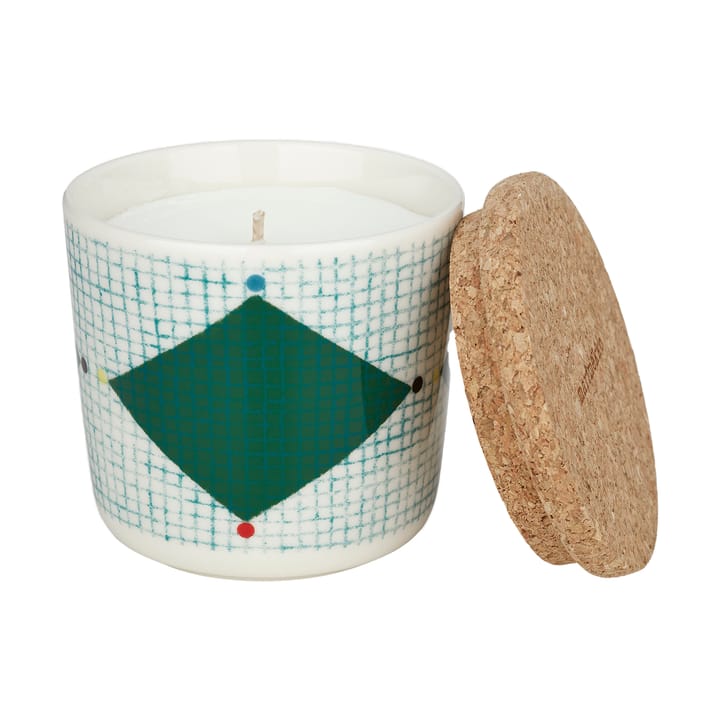 Losagne scented candle Ø7,5 cm - White-green-petrol blue-red - Marimekko