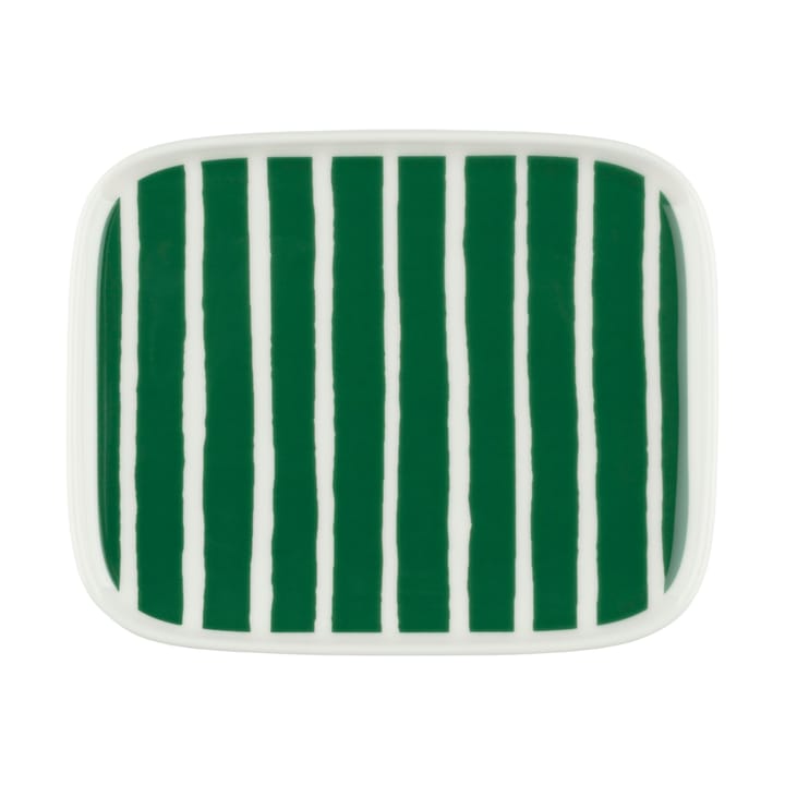 Oiva Piccolo plate 12x15 cm - White-green - Marimekko