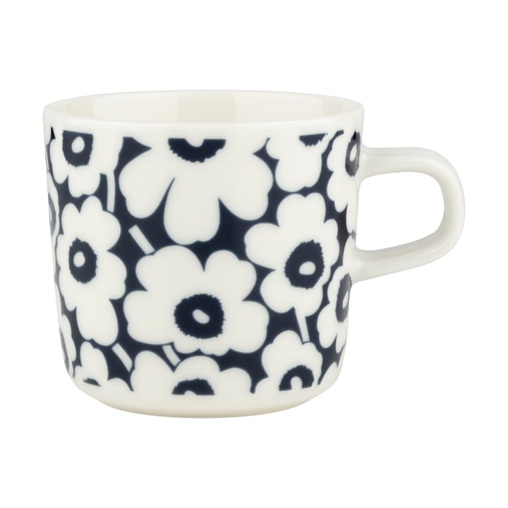 Pikkuinen Unikko coffee cup 20 cl, Dark blue-white Marimekko