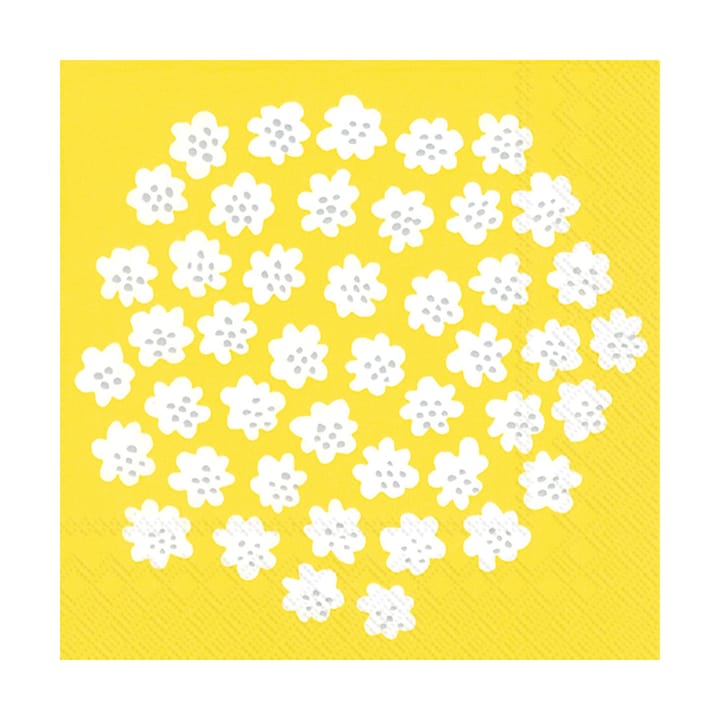 Puketti napkin 33x33 cm 20-pack - Yellow - Marimekko