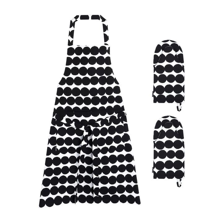 Räsymatto kitchen textiles set, White-black Marimekko