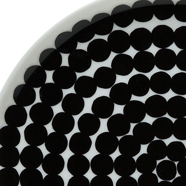 Räsymatto plate 20 cm, 6-pack black-white Marimekko