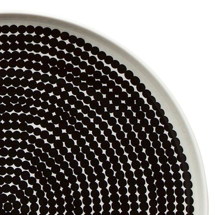 Räsymatto plate, black white Marimekko