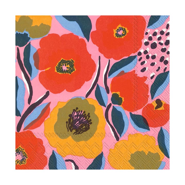 Rosarium napkin 33x33 cm 20-pack - Rose - Marimekko