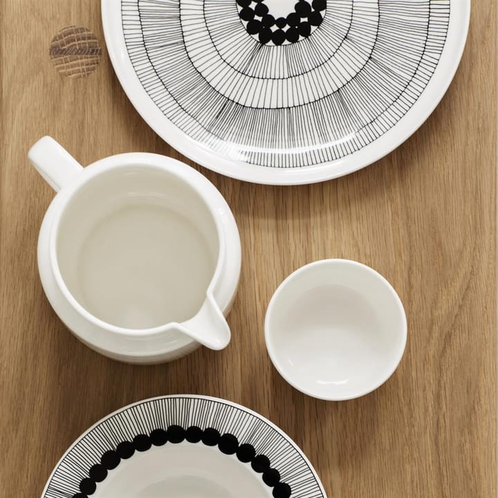 Siirtolapuutarha plate Ø 25 cm, 6-pack black-white Marimekko