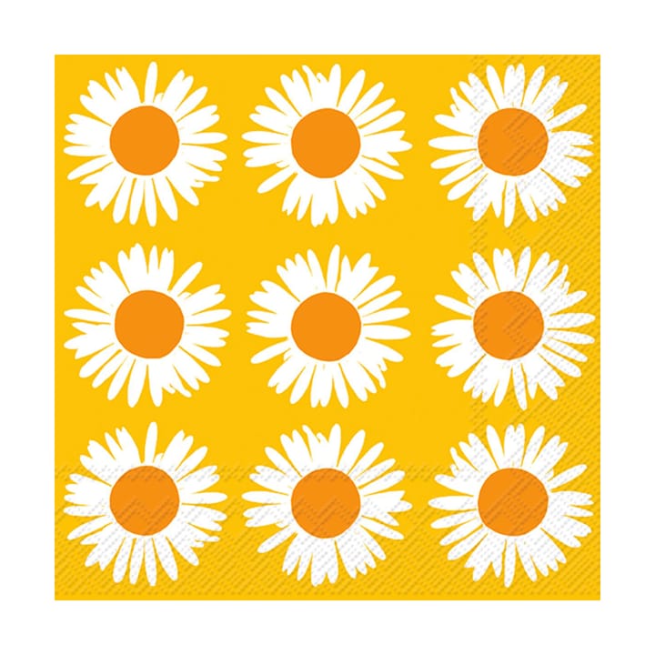 Sunflower napkin 33x33 cm 20-pack - Orange-yellow - Marimekko