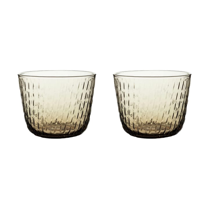 Syksy drinking glass 2 dl 2-pack - Brown - Marimekko