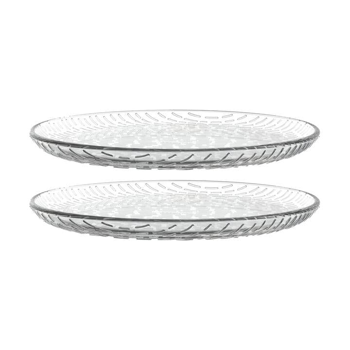 Syksy side plate glass Ø17 cm 2-pack - Clear - Marimekko