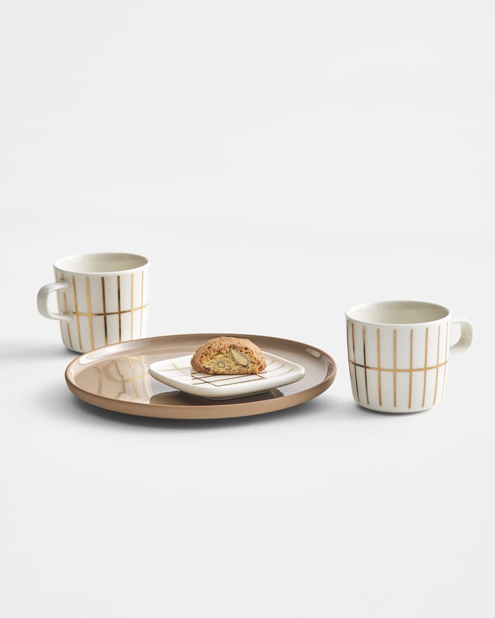 Tiiliskivi coffee cup 20 cl, White-gold Marimekko