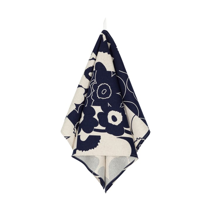 Unikko kollaasi kitchen towel 43x70 cm - Linen-dark navy - Marimekko