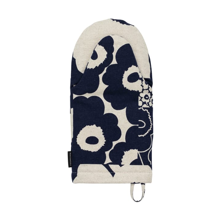 Unikko kollaasi oven mitt, Linen-dark navy Marimekko