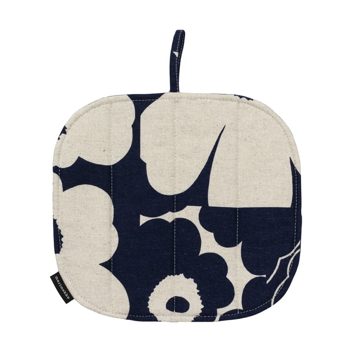 Unikko kollaasi potholder 21.5x21.5 cm - Linen-dark navy - Marimekko