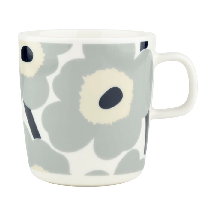 Unikko mug 40 cl, White-light grey-sand-dark blue Marimekko