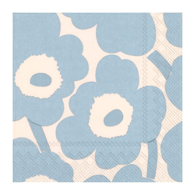 Unikko napkins 33x33 cm 20-pack - Cream light blue - Marimekko