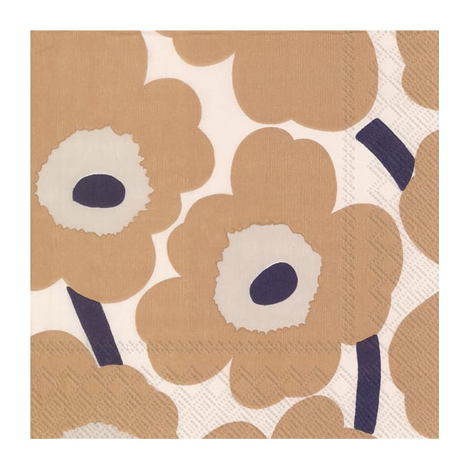 Unikko napkins 33x33 cm 20-pack - Cream linen - Marimekko